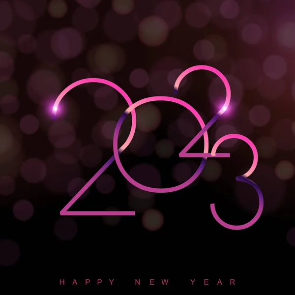 Feliz Año Nuevo 2023 Plantilla Diseño Tarjeta Felicitación Ilustración Vectorial — Vector de stock
