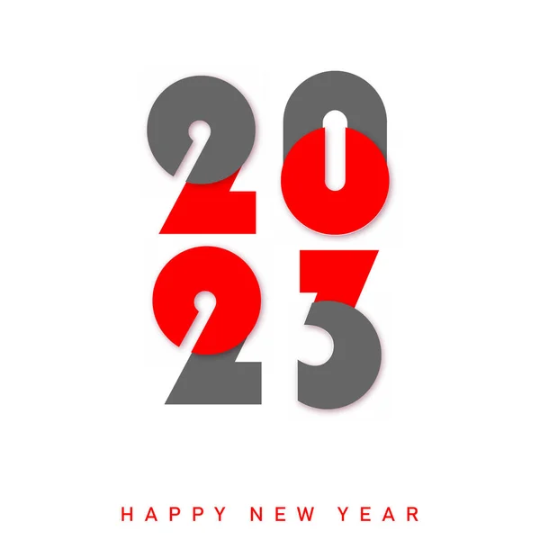 Feliz Ano Novo 2023 Design Tipografia Texto Ilustração Vetorial — Vetor de Stock