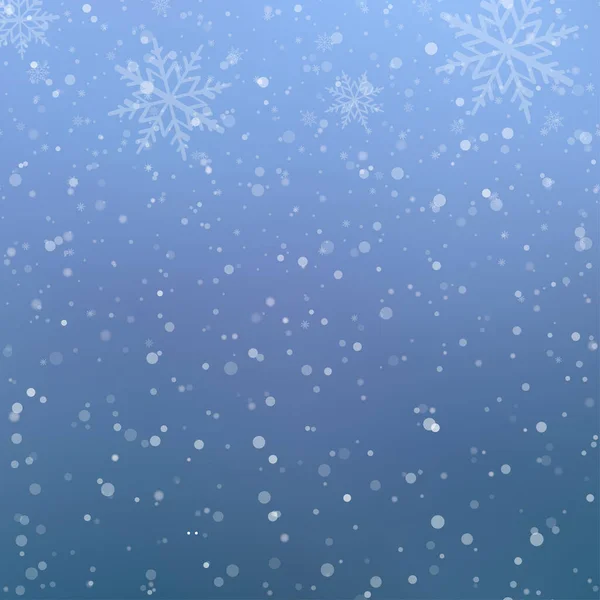 Felice Anno Nuovo Carta Con Fiocchi Neve Che Cadono Illustrazione — Vettoriale Stock