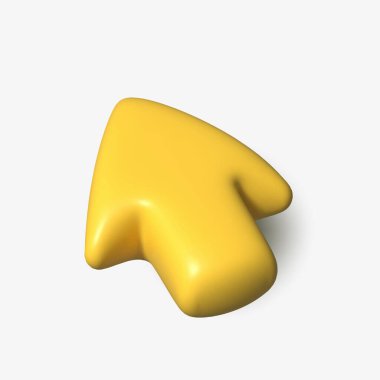 3d ok imleci. Bilgisayar işaretleyici ok. Vektör illüstrasyonu