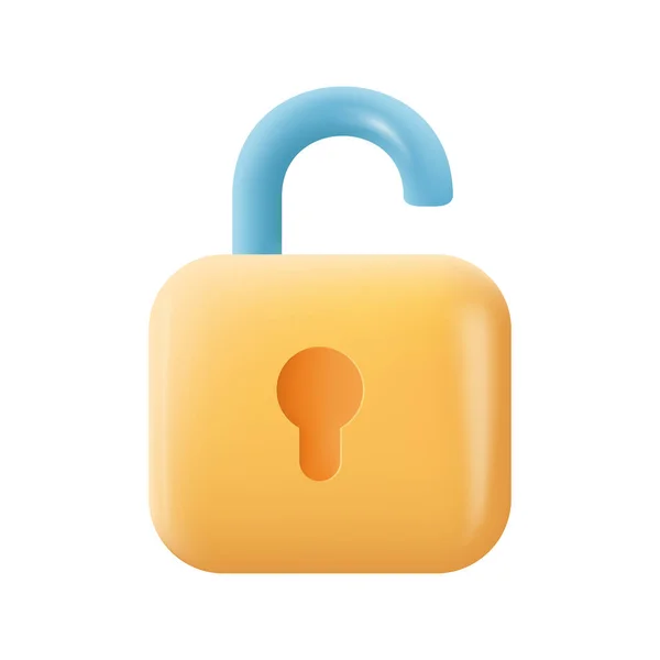 Hangslot Slot Beveiliging Veiligheid Encryptie Bescherming Privacy Concept Vectorillustratie — Stockvector