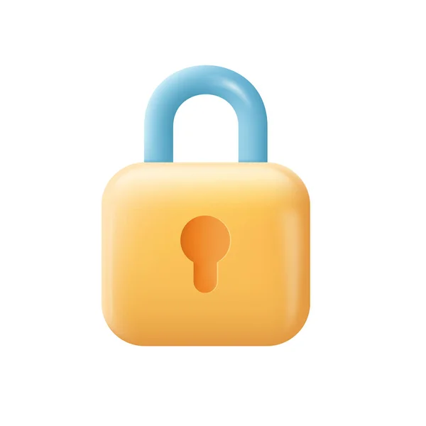 Hangslot Slot Beveiliging Veiligheid Encryptie Bescherming Privacy Concept Vector — Stockvector