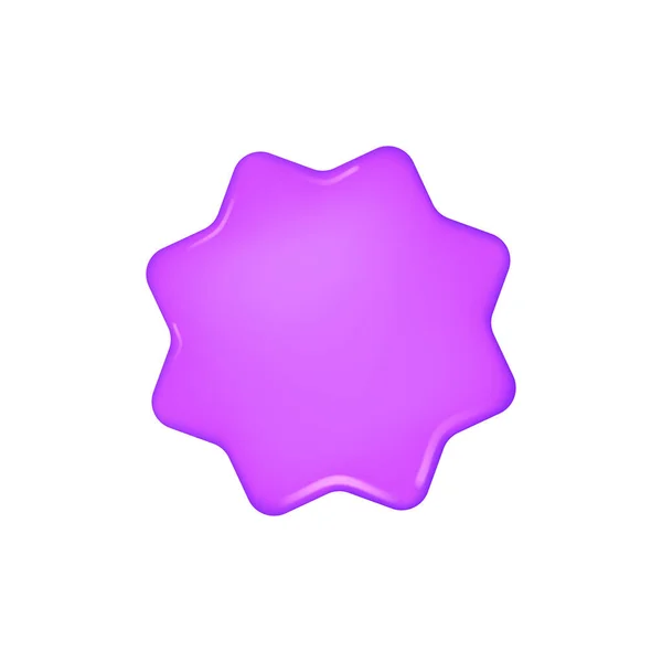 Realista Estrella Púrpura Ocho Puntas Ilustración Vectorial — Vector de stock