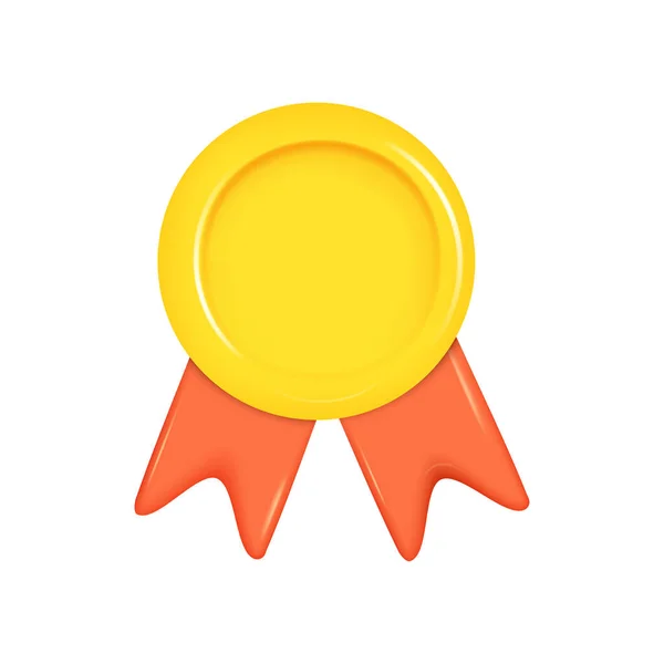 Νικητής Μετάλλιο Αστέρι Και Κορδέλα Εικονογράφηση Διανύσματος — Διανυσματικό Αρχείο