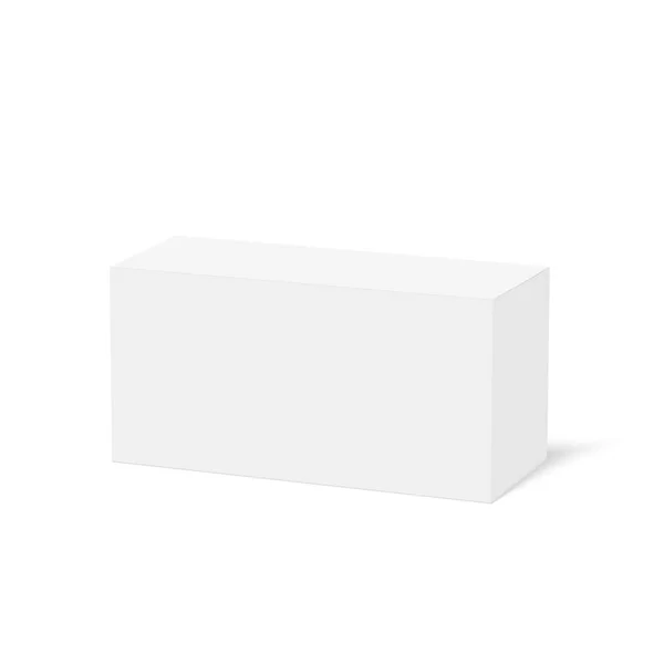 Caja Para Diseño Logotipo Caja Cartón Mock Ilustración Vectorial — Vector de stock