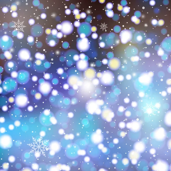 Noel Kar Yağan Arka Plan Kar Taneleri Kış Yeni Yıl — Stok Vektör