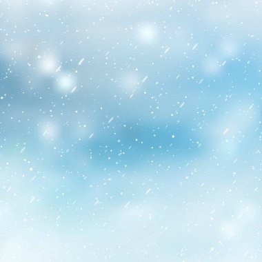 Noel, kar yağan arka plan, kar taneleri kış ve yeni yıl tatilleri için kar yağışı. Vektör illüstrasyonu