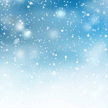 Noel, kar yağan arka plan, kar taneleri kış ve yeni yıl tatilleri için kar yağışı. Vektör illüstrasyonu