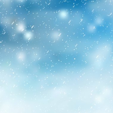 Noel, kar yağan arka plan, kar taneleri kış ve yeni yıl tatilleri için kar yağışı. Vektör illüstrasyonu