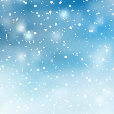 Noel, kar yağan arka plan, kar taneleri kış ve yeni yıl tatilleri için kar yağışı. Vektör illüstrasyonu