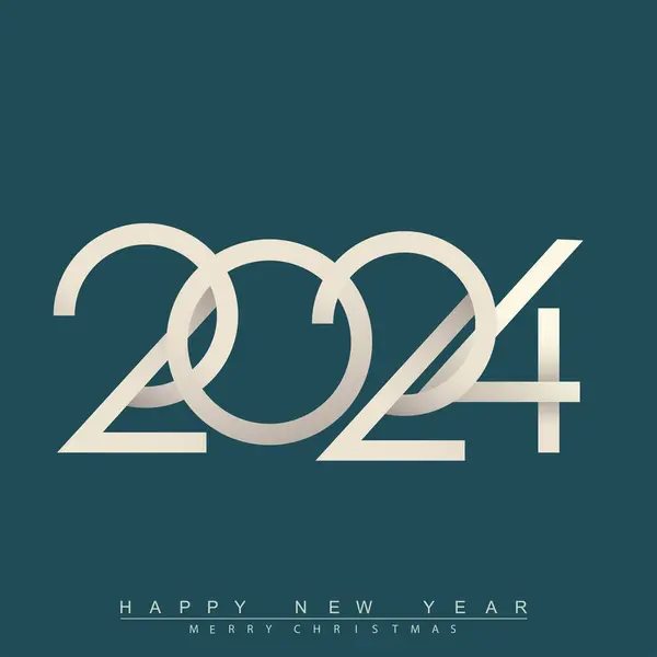 Feliz Ano Novo 2024 Design Com Números Únicos Design Vetor Ilustrações De Stock Royalty-Free