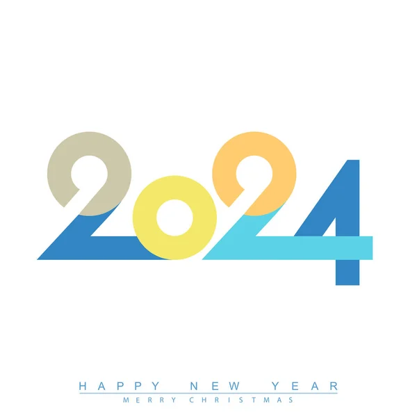 Feliz Año Nuevo 2024 Diseño Con Números Únicos Diseño Vectorial Gráficos Vectoriales