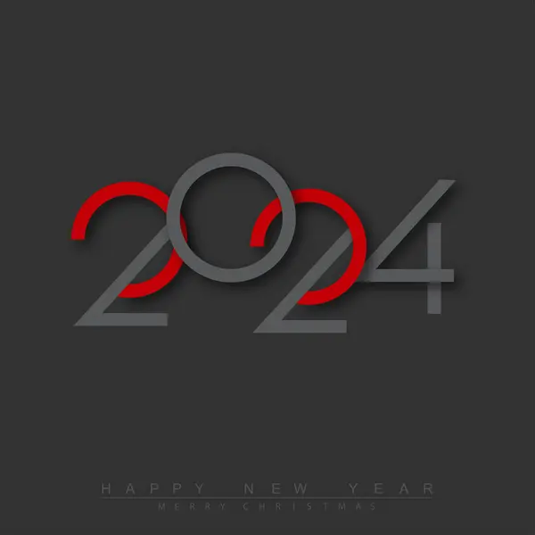 Feliz Ano Novo 2024 Design Com Números Únicos Design Vetor Vetores De Stock Royalty-Free