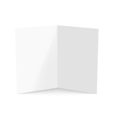 A4 yarı katlı boş şablon tasarımı. Kopya alanı olan el ilanı. Vektör illüstrasyonu.