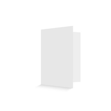 A4 yarı katlı boş şablon tasarımı. Kopya alanı olan el ilanı. Vektör illüstrasyonu.