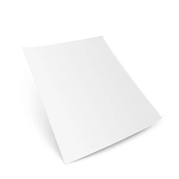 Empty White Sized Paper Mockup Vector Illustration — Stock Vector
