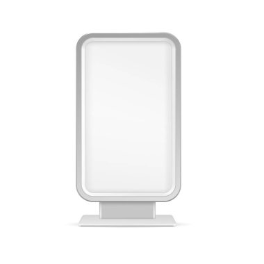 Çerçeveli şehir reklam panosu. Vektör illüstrasyonu