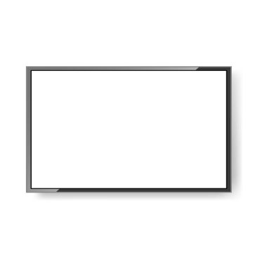 Gerçekçi bir televizyonun ya da LCD ekranın yüksek kalitesi. Vektör illüstrasyonu