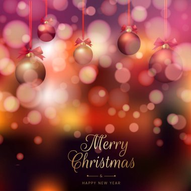 Zarif Mutlu Noeller ve Yeni Yıl Arkaplan Vektörü illüstrasyonu