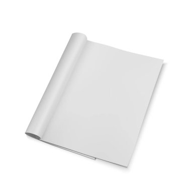 Tasarım veya Yazdırma Vektörü illüstrasyonu için Boş Beyaz Yuvarlak Kağıt Örtüsü