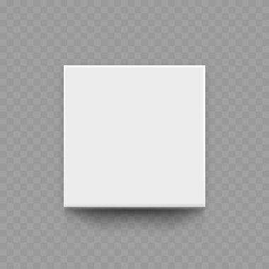 Şeffaf Arkaplan Vektörü illüstrasyonunda Gerçekçi Boş Yatay İş Kartı Yapılandırması