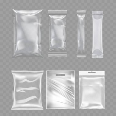 Şeffaf Plastik Paketleme Yapılandırma Vektör Tanımlaması