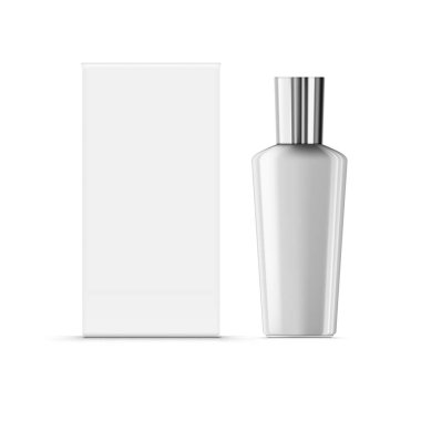 Kozmetik Krem Kavanozlu Boş Beyaz Kutu veya Çivi Cila Şişe Modeli Çizim