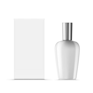 Kozmetik Krem Kavanozlu Boş Beyaz Kutu veya Çivi Cila Şişe Modeli Çizim