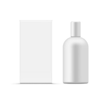 Kozmetik Krem Kavanozlu Boş Beyaz Kutu veya Çivi Cila Şişe Modeli Çizim