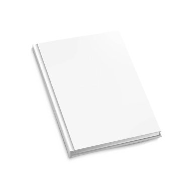 Boş Beyaz Kitapçık Broşürü Örtüsü. Vektör illüstrasyonu