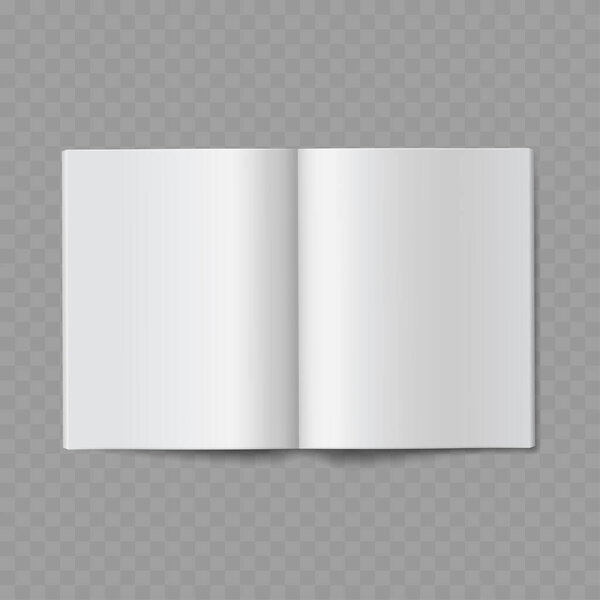 Open Blank Book Mockup Vector illustration