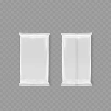 Transparent Packaging Pouch Mockup Illustration