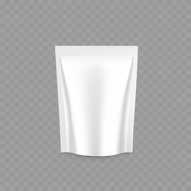 Gıda veya Sıvı Vektör illüstrasyonu için Beyaz Stand-up Paket ModeliName