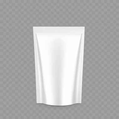 Gıda veya Sıvı Vektör illüstrasyonu için Beyaz Stand-up Paket ModeliName