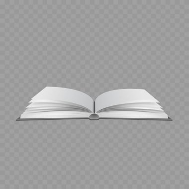 Boş Sayfalarla Kitap Aç - Vektör illüstrasyonu