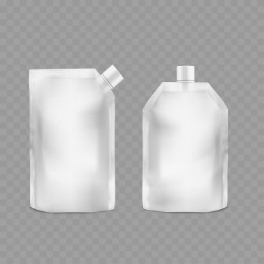 Plastik Kese Paketleme Vektörü illüstrasyonu