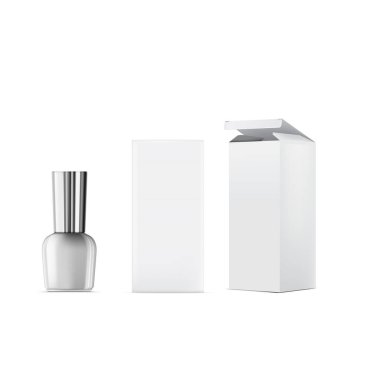Paketleme Kutusu Yapılandırma Vektörü illüstrasyonlu Beyaz Şişe