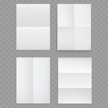 Katlanmış Kağıt Yapılandırma Şablonu Vektör Çizimini Ayarla
