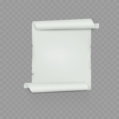 Eski Boş Kağıt Parşömen Model - Vintage Parşömen Belgesi Şablonu. Vektör illüstrasyonu