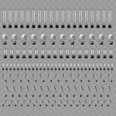 Metalik Kancalar Vektör Resmini Ayarladı