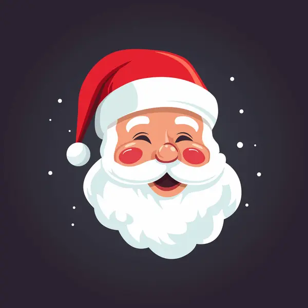 Glücklicher Weihnachtsmann Vektorillustration Des Cartoon Weihnachtsmannsymbols Weihnachtsmann Lächelt — Stockvektor
