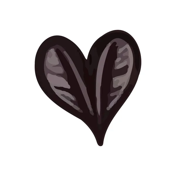 ハロウィーンの要素ブラックハート 手描きベクターハート スクラップブッキング カード 招待状 ポスター ステッカーキットに最適 — ストックベクタ