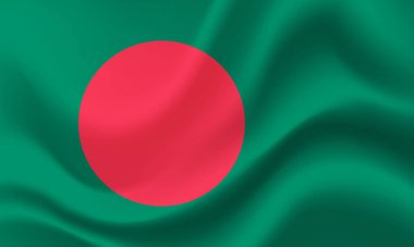 Vektör Bangladeş bayrağı. Bangladeş bayrağı. Bangladeş bayrak illüstrasyonu, arka plan. Bangladeş sembolü, simgesi.