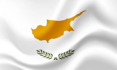 Kıbrıs bayrağı. Kıbrıs bayrağı. Resmi renkler ve oranlar. Cyprusbanner. Kıbrıs Sembolü.