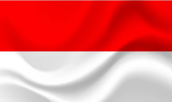 Indonéská Vektorová Vlajka Indonéská Vlajka Oficiální Barvy Proporce Správně Indonésie — Stockový vektor