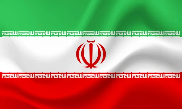 Bandeira Irão Símbolo Irão Ilustração Bandeira Vetorial Cores Proporção Corretamente — Vetor de Stock