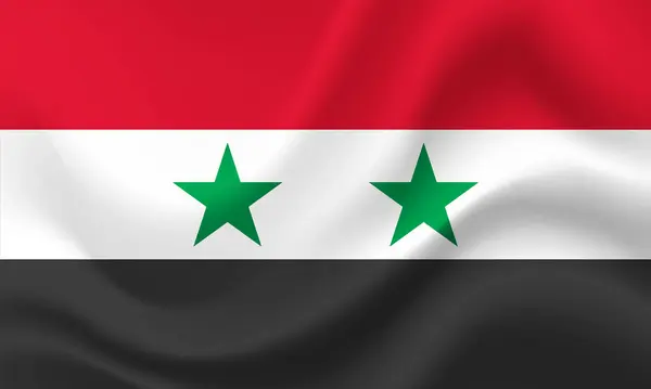 Vektor Syrien Flagge Flagge Syriens Syrien Flagge Offizielle Farben — Stockvektor