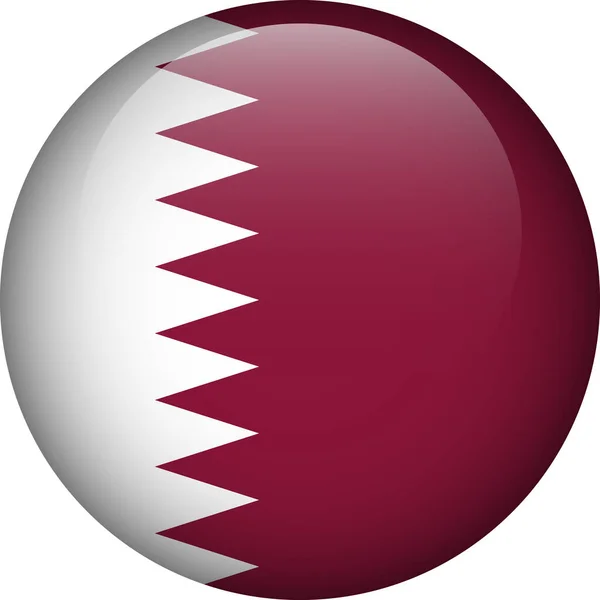 Qatar Flag Button Emblem Qatar Vector Flag Symbol Colors Proportion — Stock Vector
