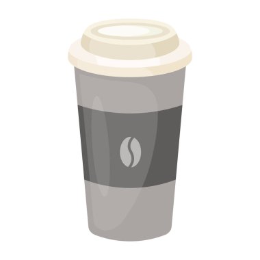 Kağıt kahve fincanı. Tek kullanımlık taze kahve. Vektör İllüstrasyonu.