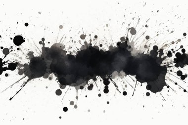 Watercolor abstract splash, spray. Color painting vector texture. Black background.  clipart